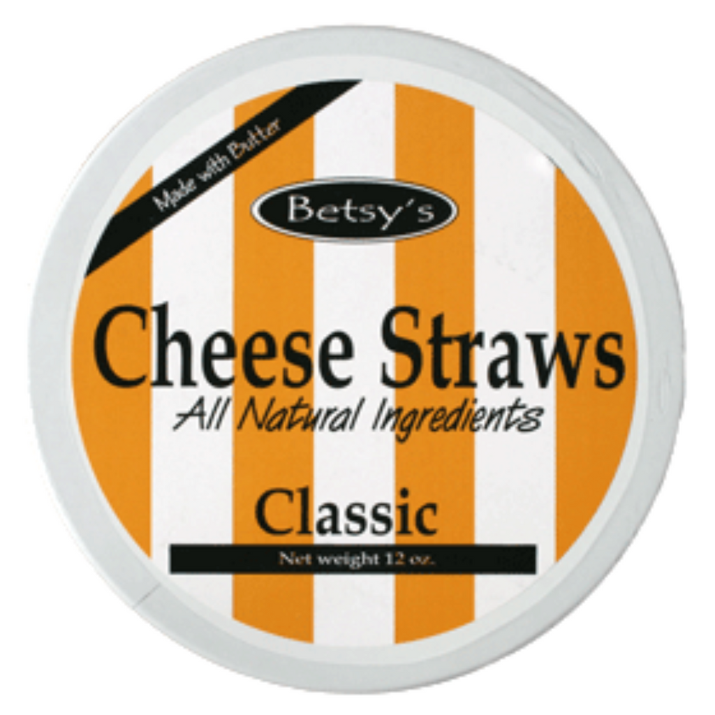 12 ounce tin of Betsy's Classic Cheese straws