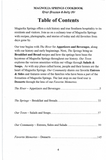Table of contents for Magnolia Springs Cookbook with chapter headings.