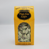 Yellow box from Punta Clara Kitchen showing margarita flavor coated pecans