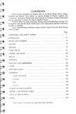 River Road Recipes II Table of contents from a cookbook with spiral binding