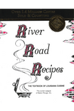 Book cover of 'River Road Recipes' with decorative elements and text.
