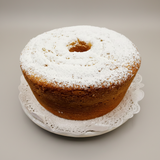 Powdered sugar topped vanilla pound cake
